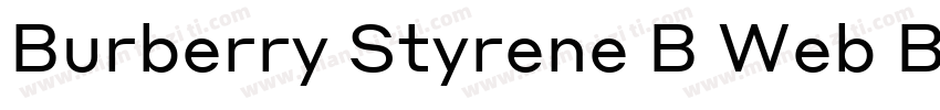 Burberry Styrene B Web Bold Regular字体转换